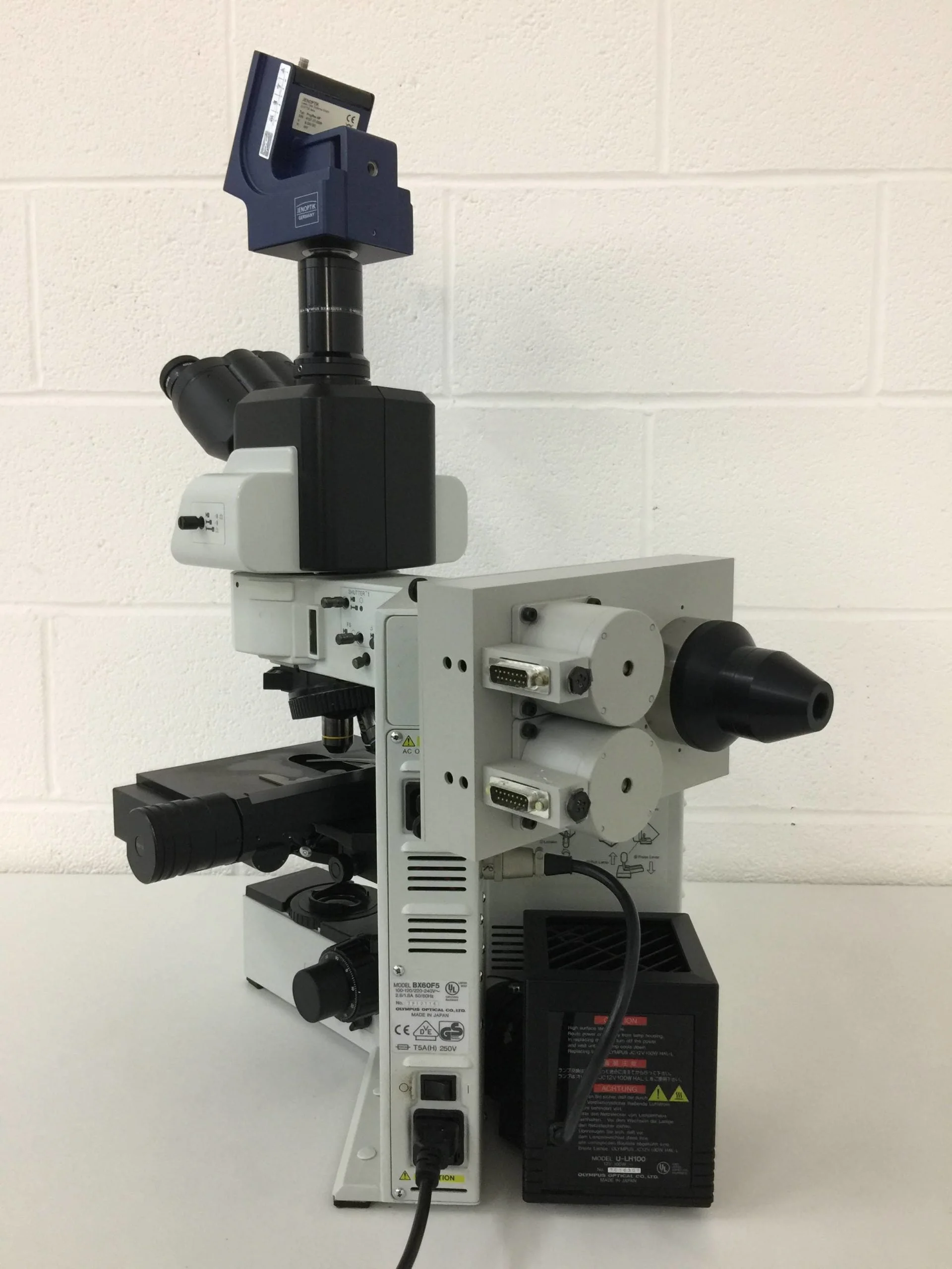 olympus bx60f5 fluorescence microscope with jenoptik progres mf camera