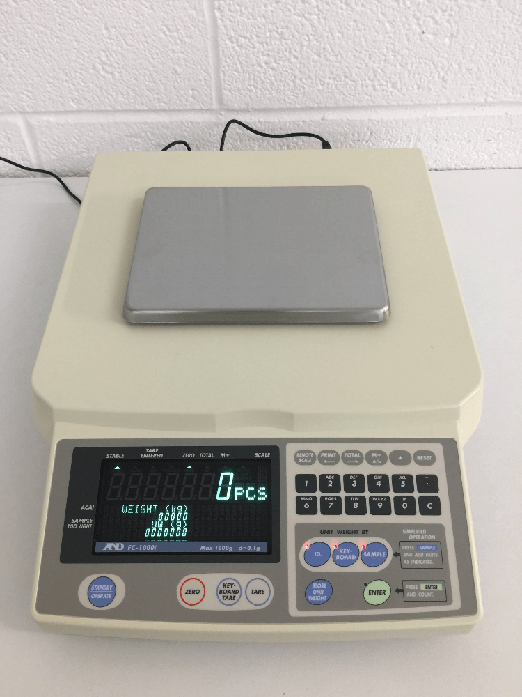 a&d fc-1000i hi-resolution counting scale