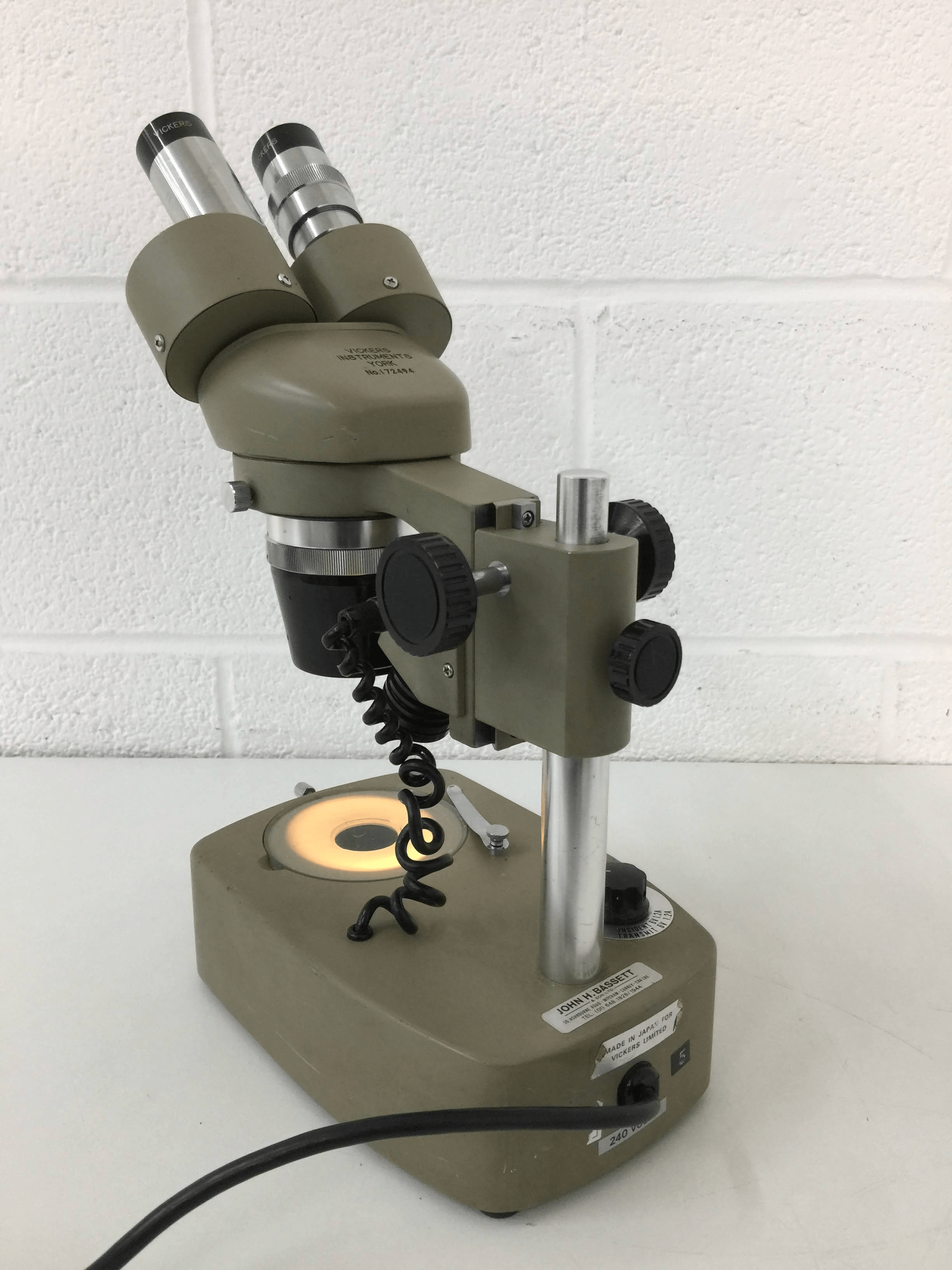 vickers instruments binocular microscope instrument
