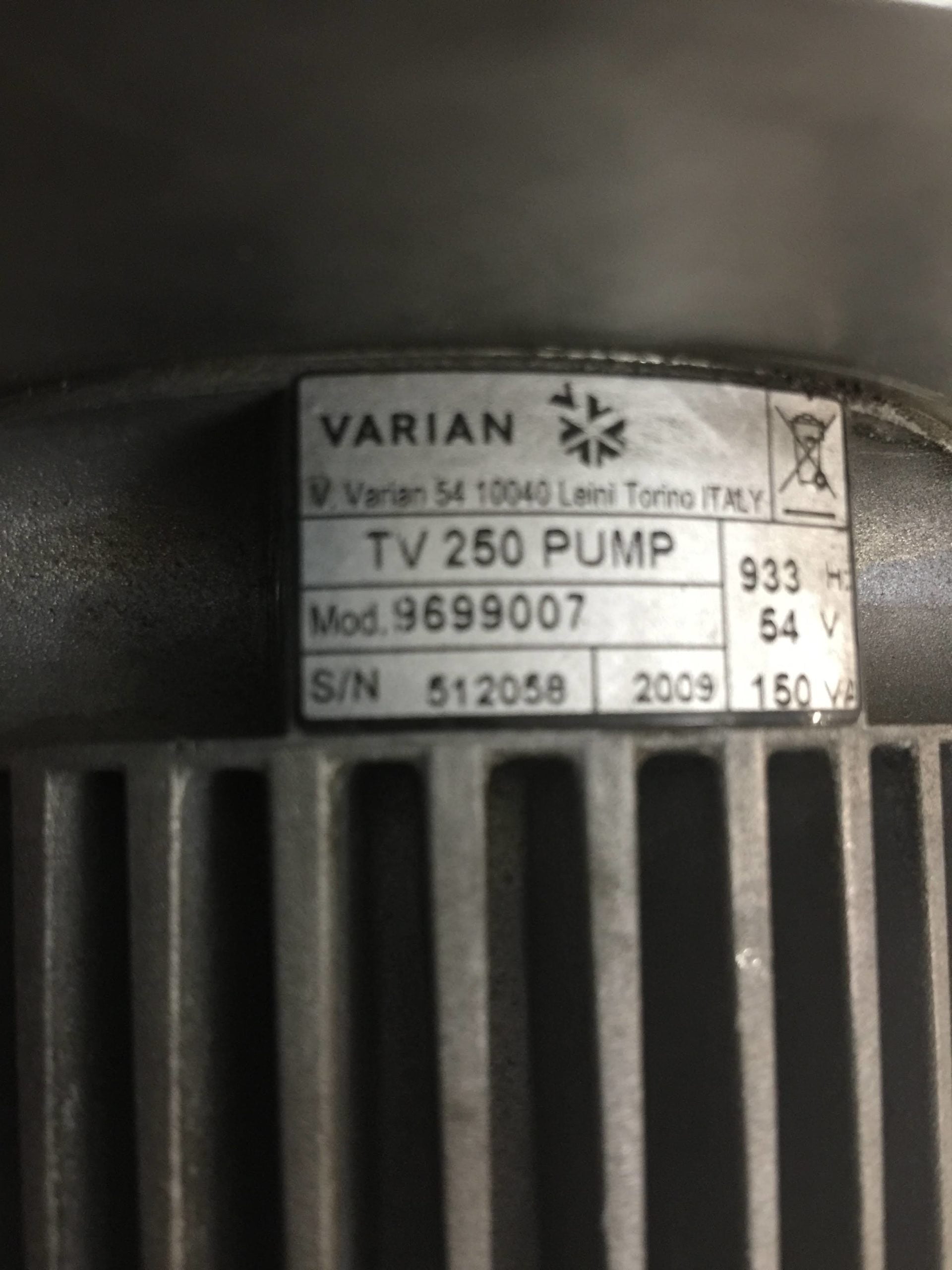 varian macro torr – turbo v250 vacuum pump