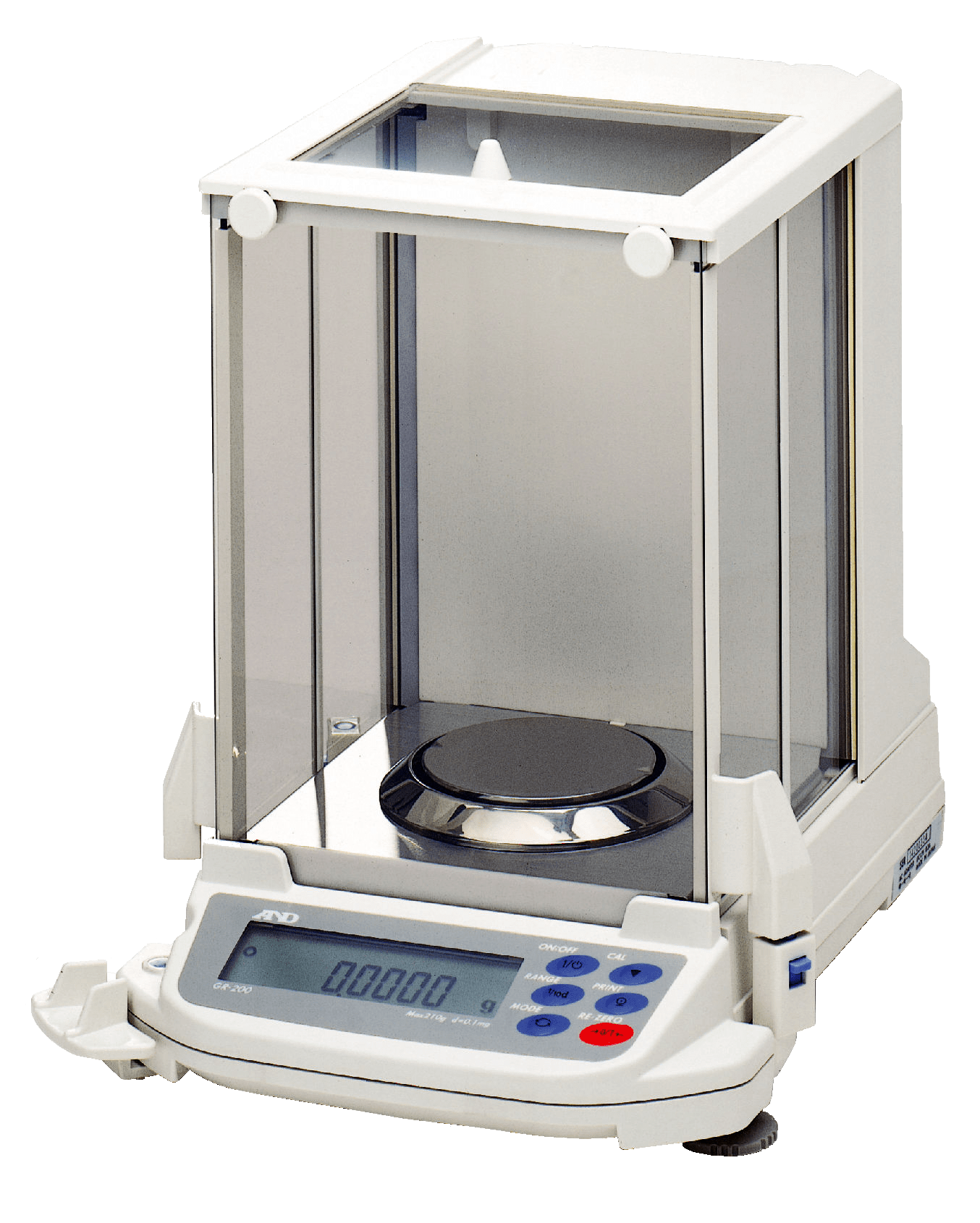A And D GR-202 analytical balance with digital display and six raised multipurpose buttons