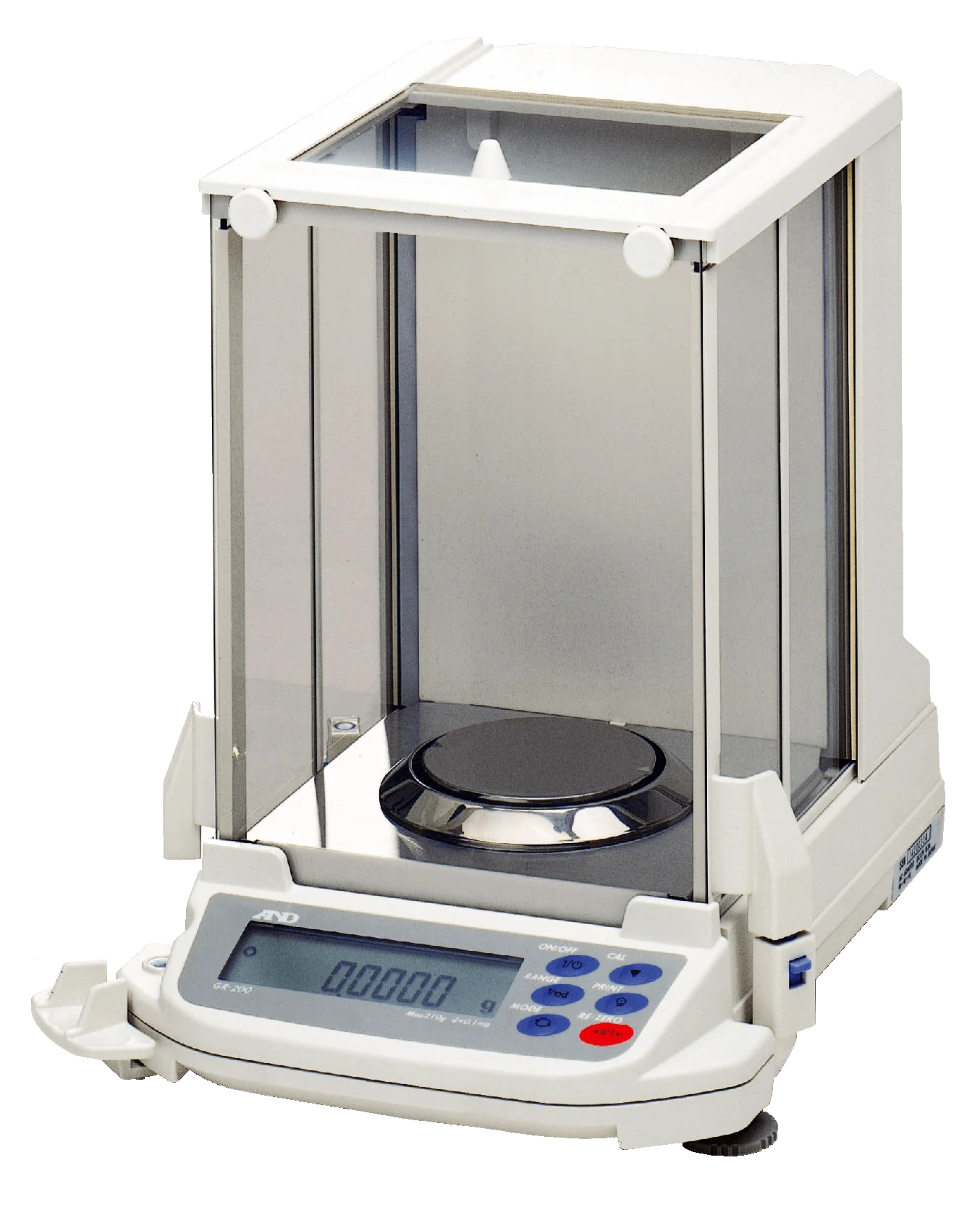 A And D GR-202 analytical balance with digital display and six raised multipurpose buttons