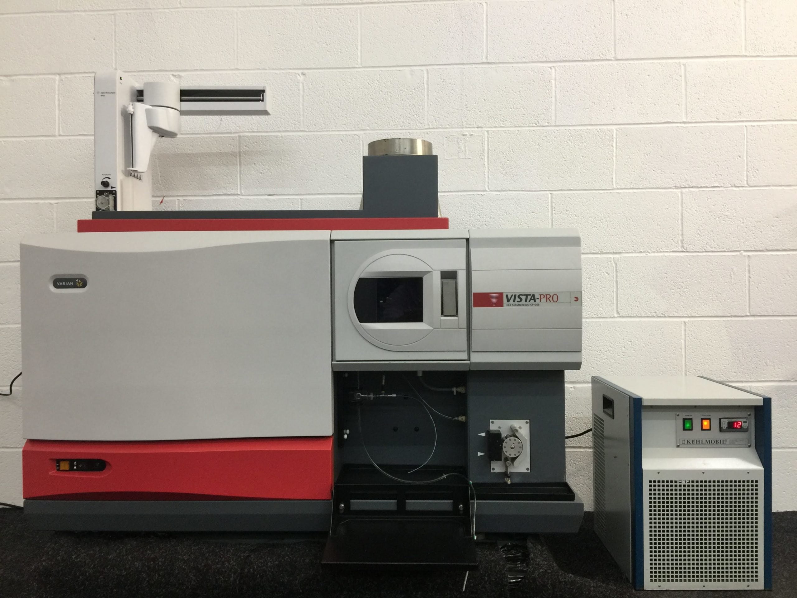 icp-ms system: varian vista pro, agilent autosampler, and kühlmobil® störk tronic cooler