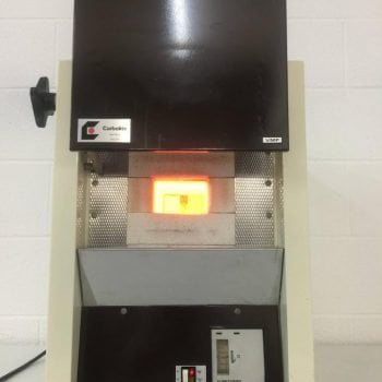 Carbolite Gero VMF Volatile Matter Furnace Ashing Burn-off and Coal and Coke Testing Furnace 1000C Max Crucible Temp, black hood design