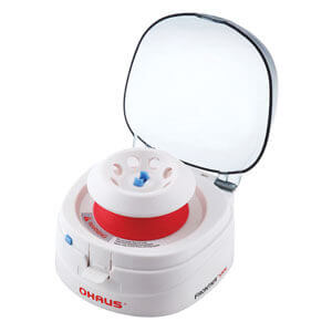 Ohaus FC5306 Mini Centrifuge with lid open