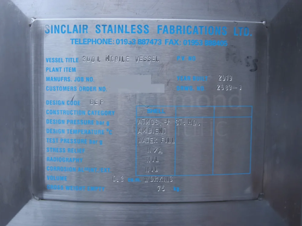 Sinclair 300L Mobile Vessel 5