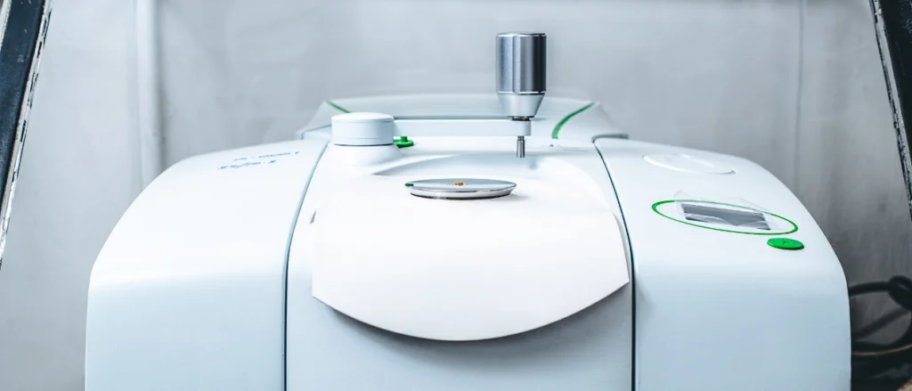 Front view of FTIR instrument