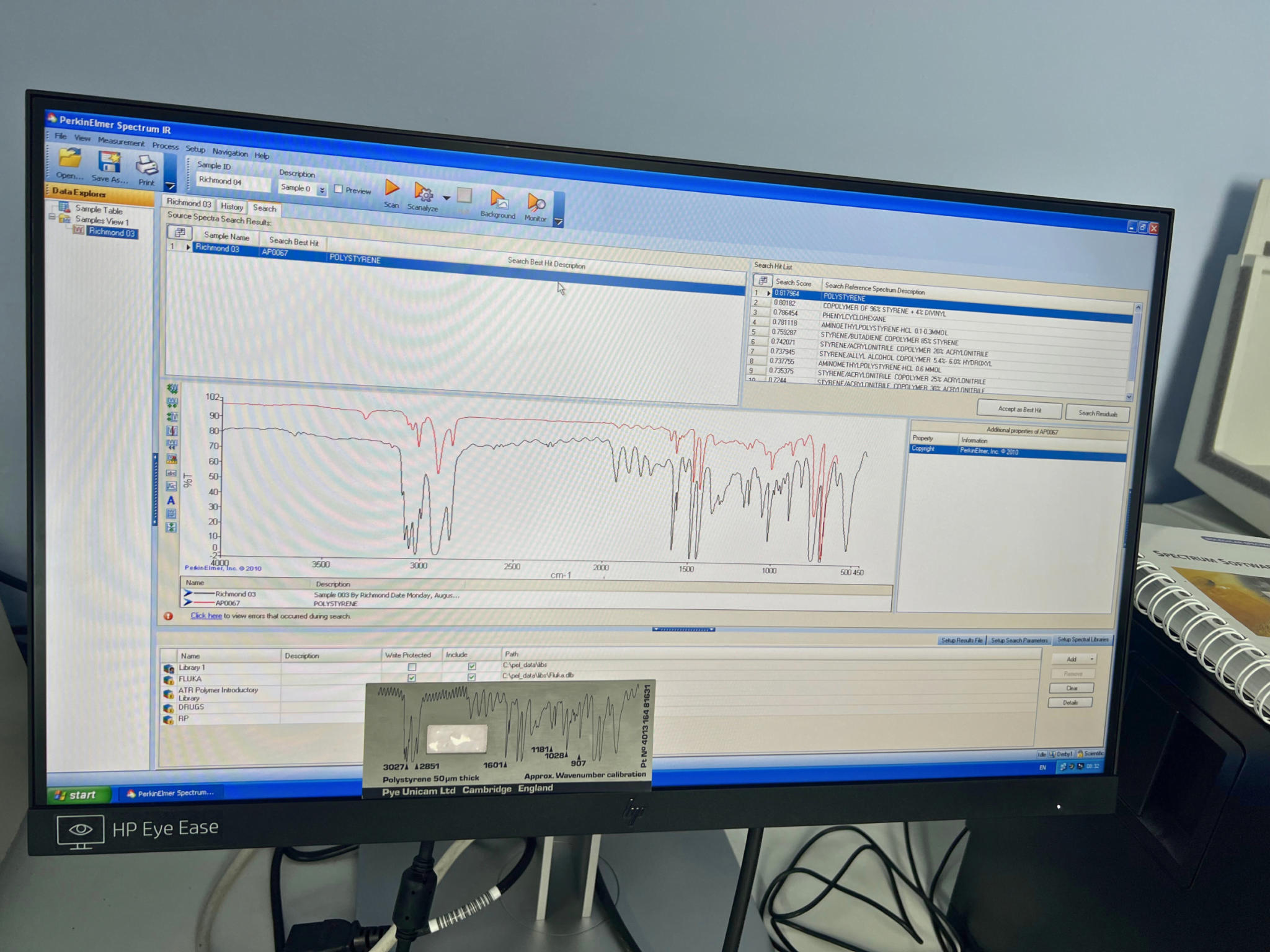 Perkin Elmer Spectrum One FTIR Spectrometer Richmond Scientific