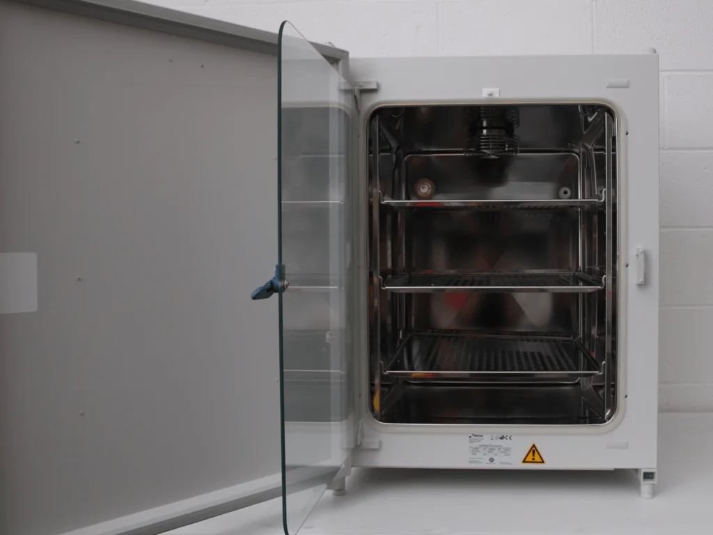 Photo of inside of lab incubator