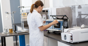 Scientist working in Hydrolab laboratory