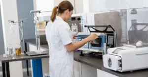 Scientist working in Hydrolab laboratory