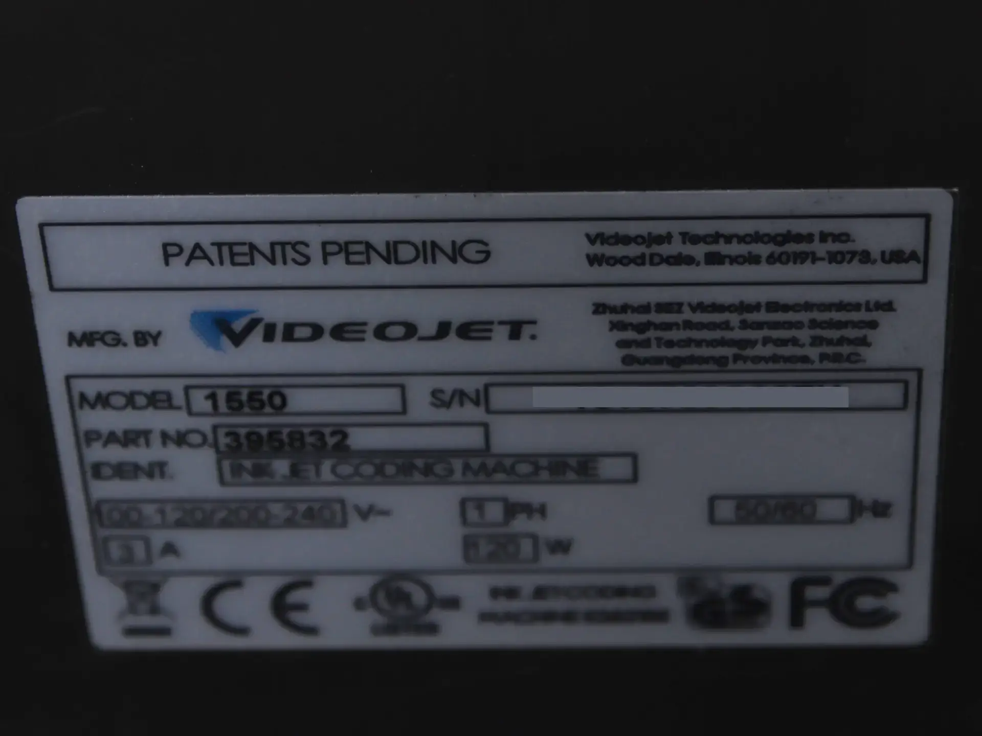 Videojet 1530 Inkjet Printer (15)