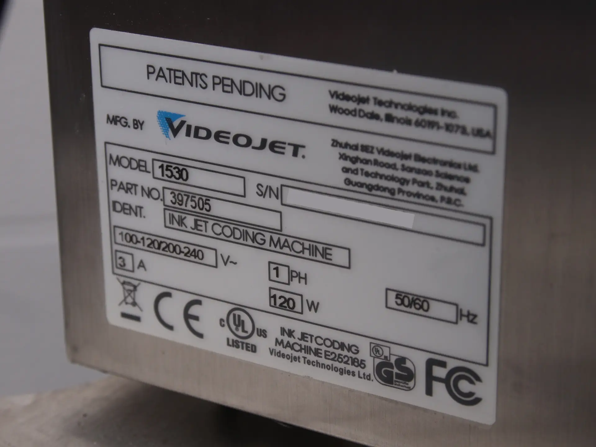 Videojet 1530 Inkjet Printer (2)