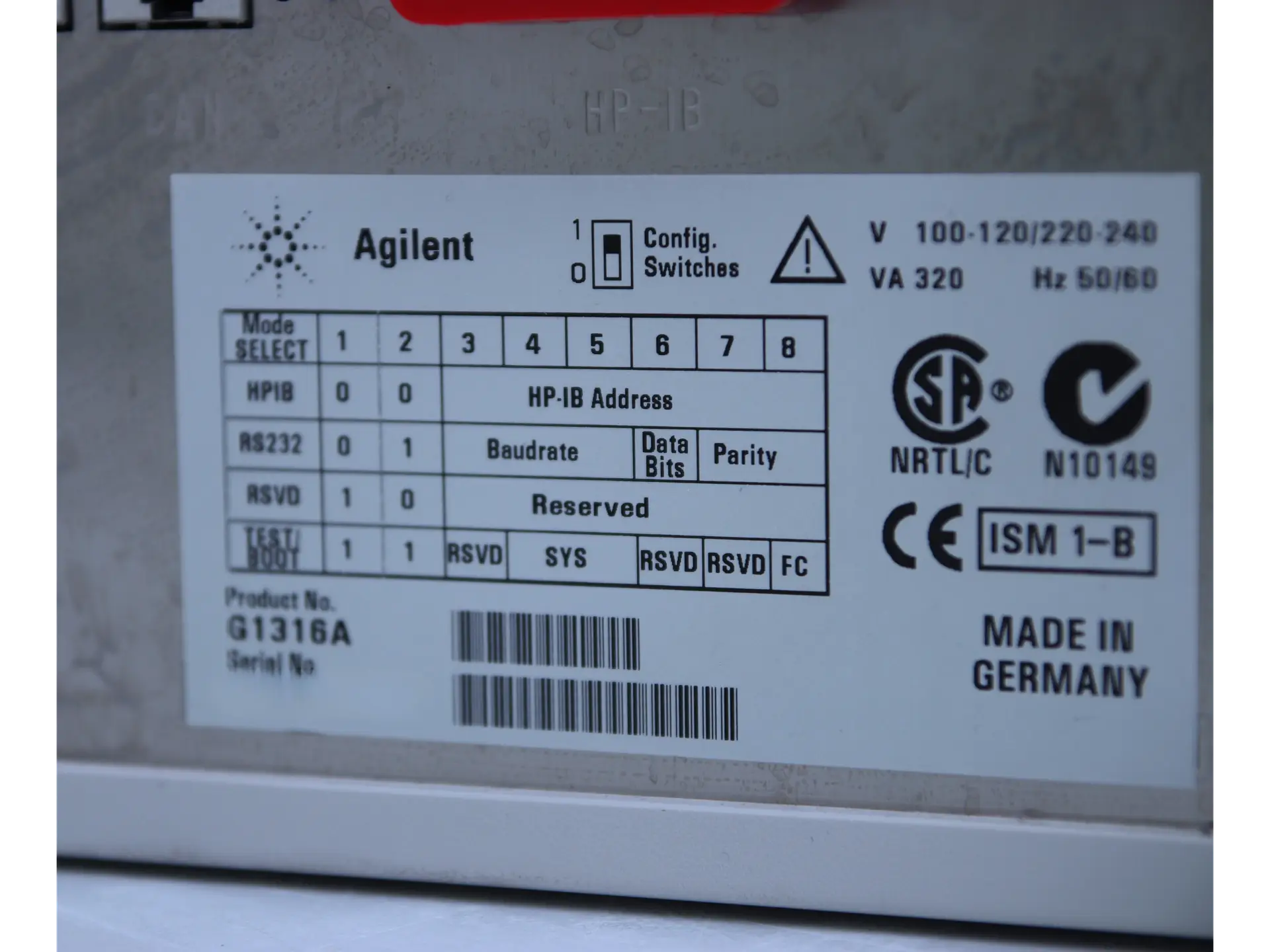 Agilent G1316A COLCOM - DE11120779 (2)