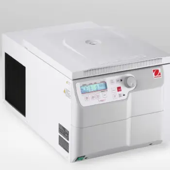 Ohaus FC5720R Refrigerated Centrifuge. Right facing, lid closed