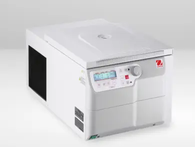 Ohaus FC5720R Refrigerated Centrifuge. Right facing, lid closed