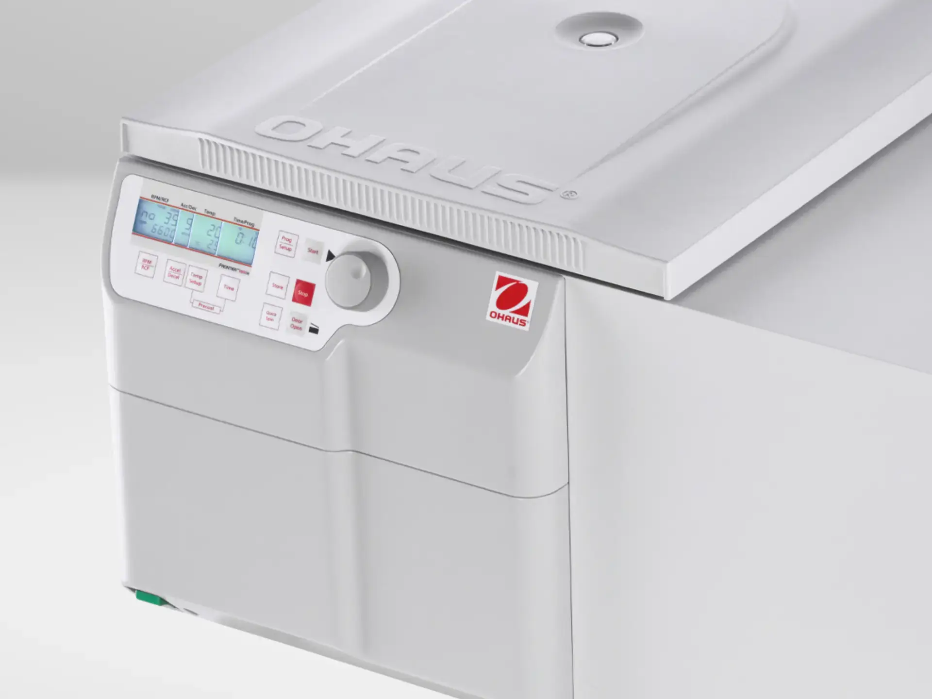 Ohaus FC5830R Refrigerated Centrifuge (Close-up screen and control panel) Ohaus FC5830R Refrigerated Centrifuge (Close-up screen and control panel)