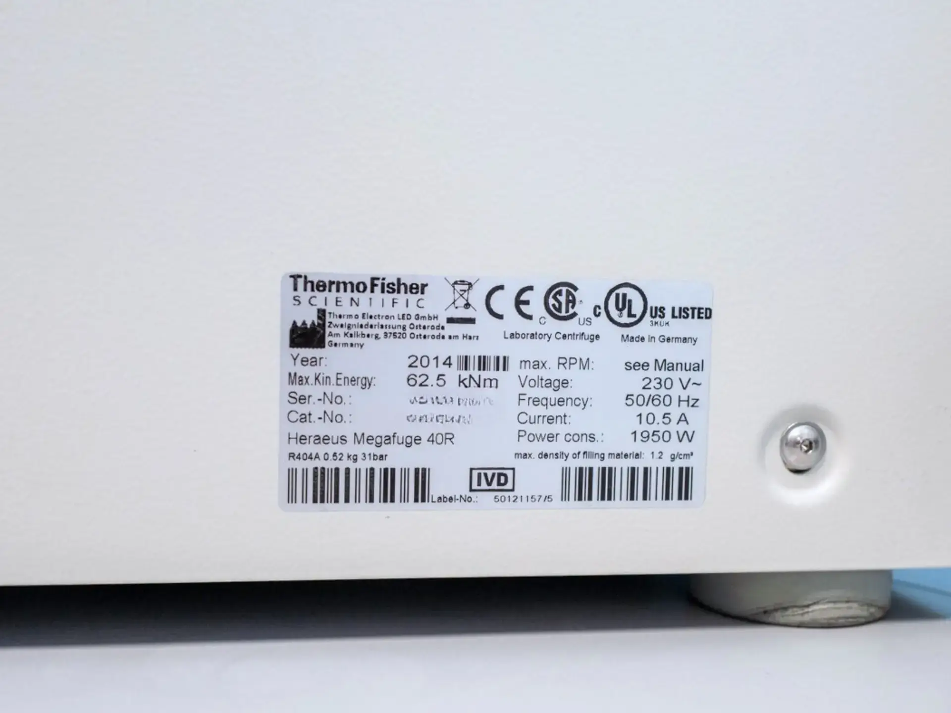 Thermo Scientific Megafuge 40R Refrigerated Centrifuge