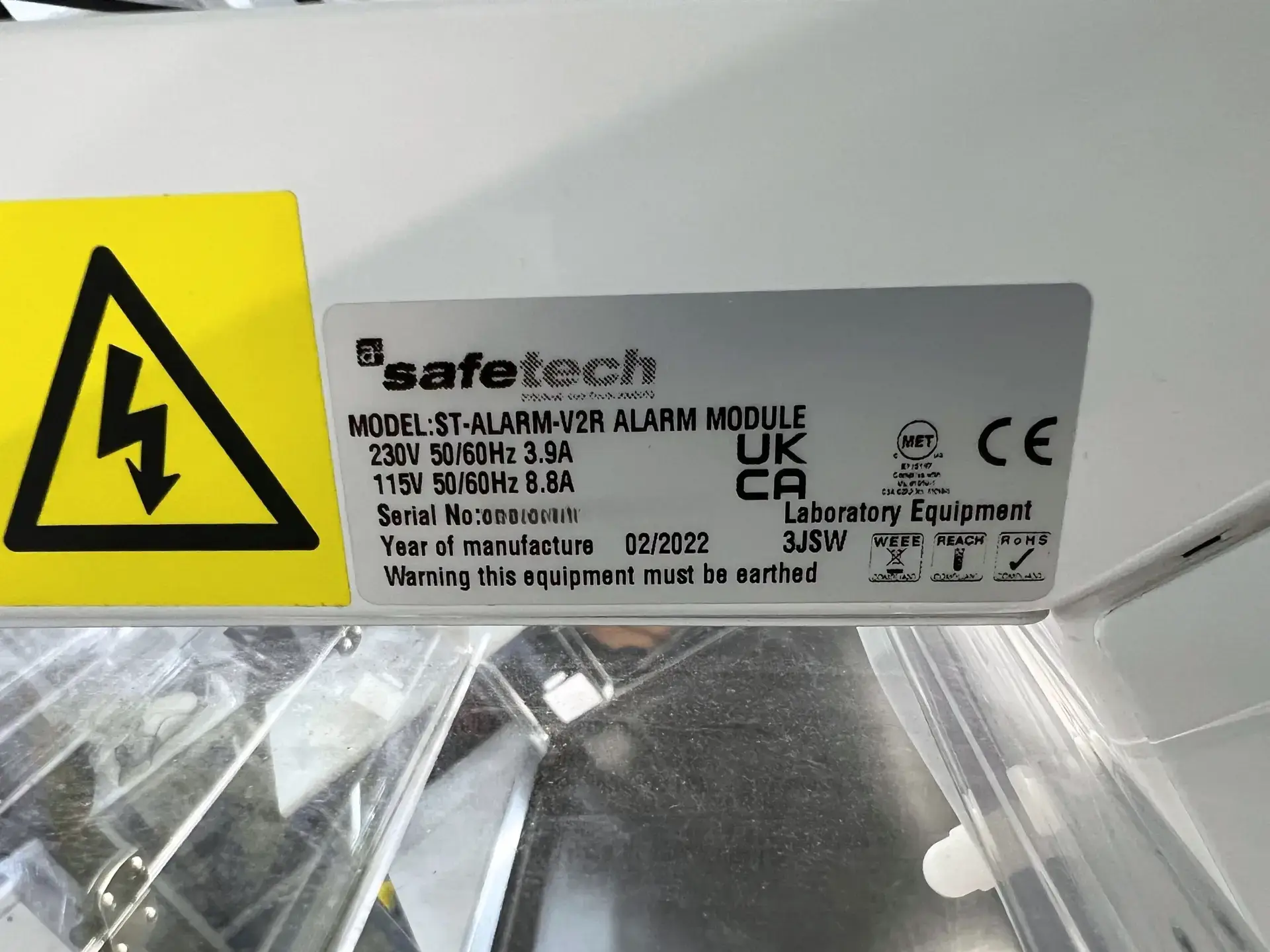 Safetech ST-Alarm-V2R Safety Weighing Cabinet With CTS 600 Fan Safetech ST-Alarm-V2R Safety Weighing Cabinet With CTS 600 Fan