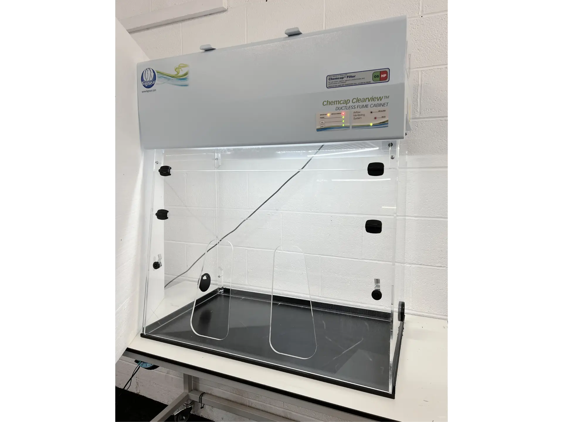 2 Bigneat Chemcap Clearview Ductless Fume Cabinet