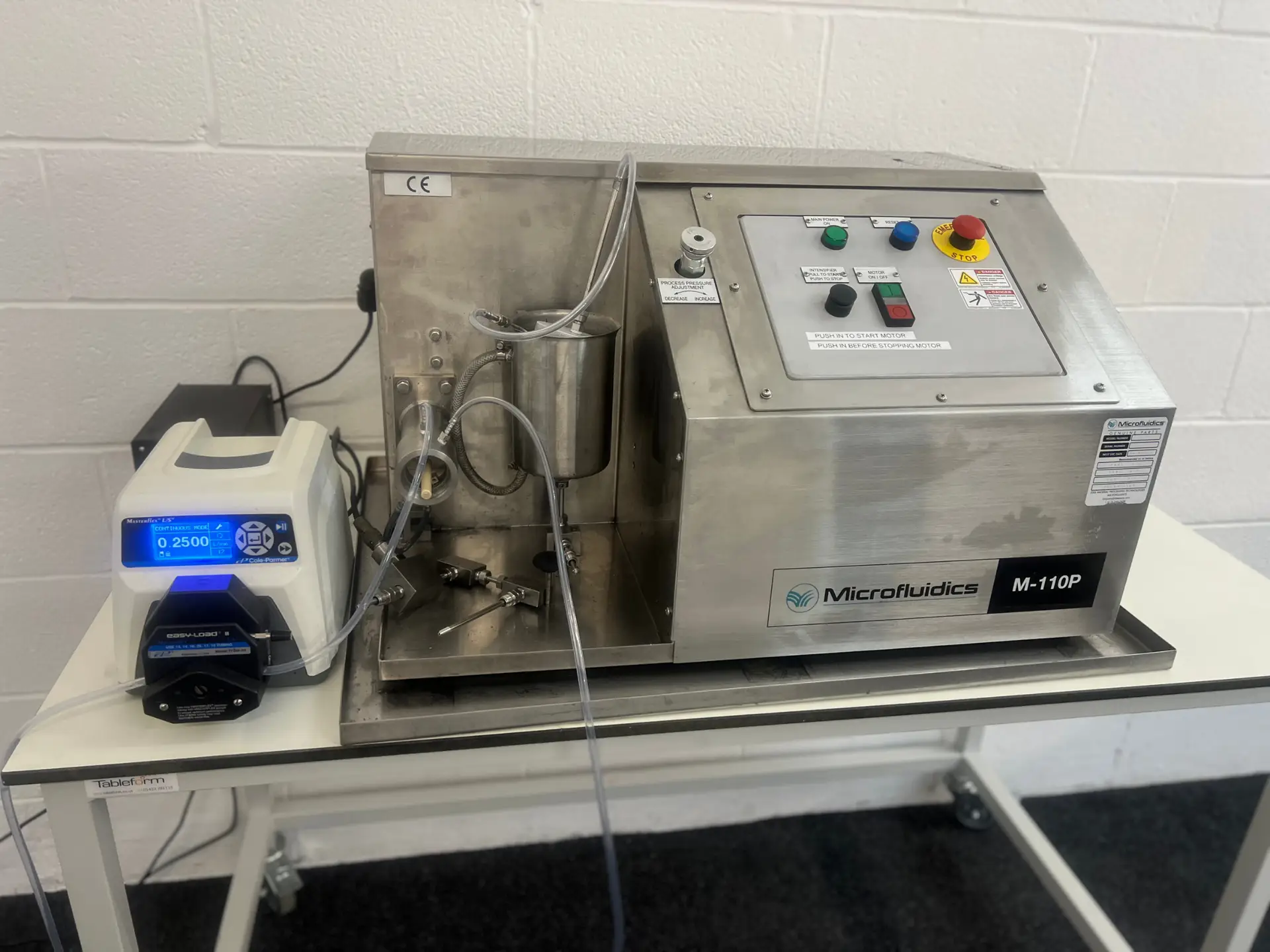 Microfluidics 110P-30K Benchtop Homogeniser Microfluidics 110P-30K Benchtop Homogeniser
