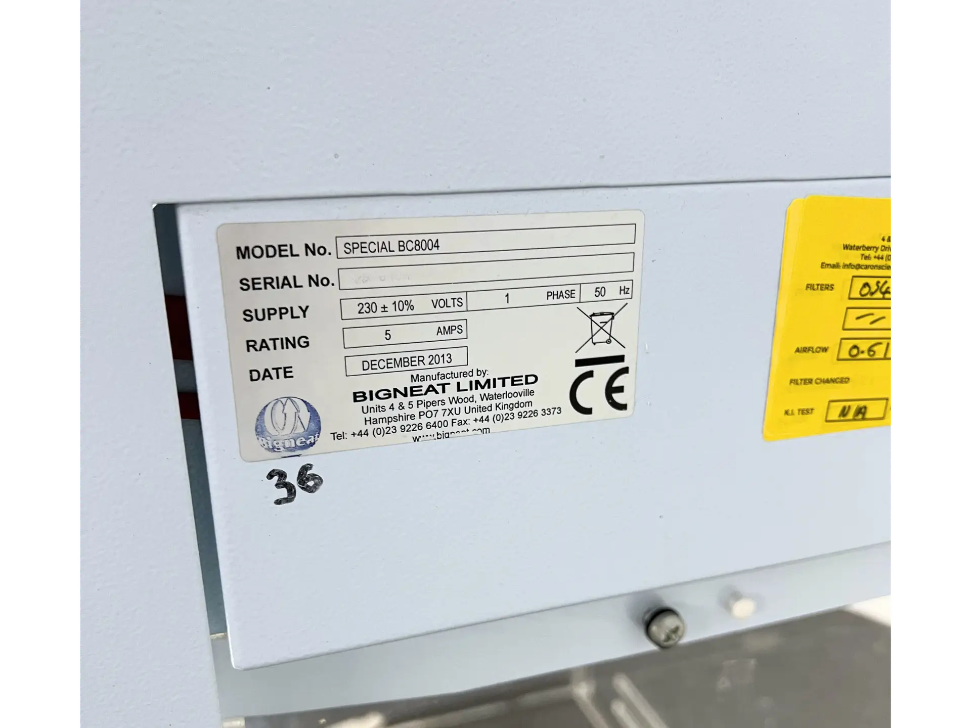 9 Bigneat Chemcap Clearview Ductless Fume Cabinet