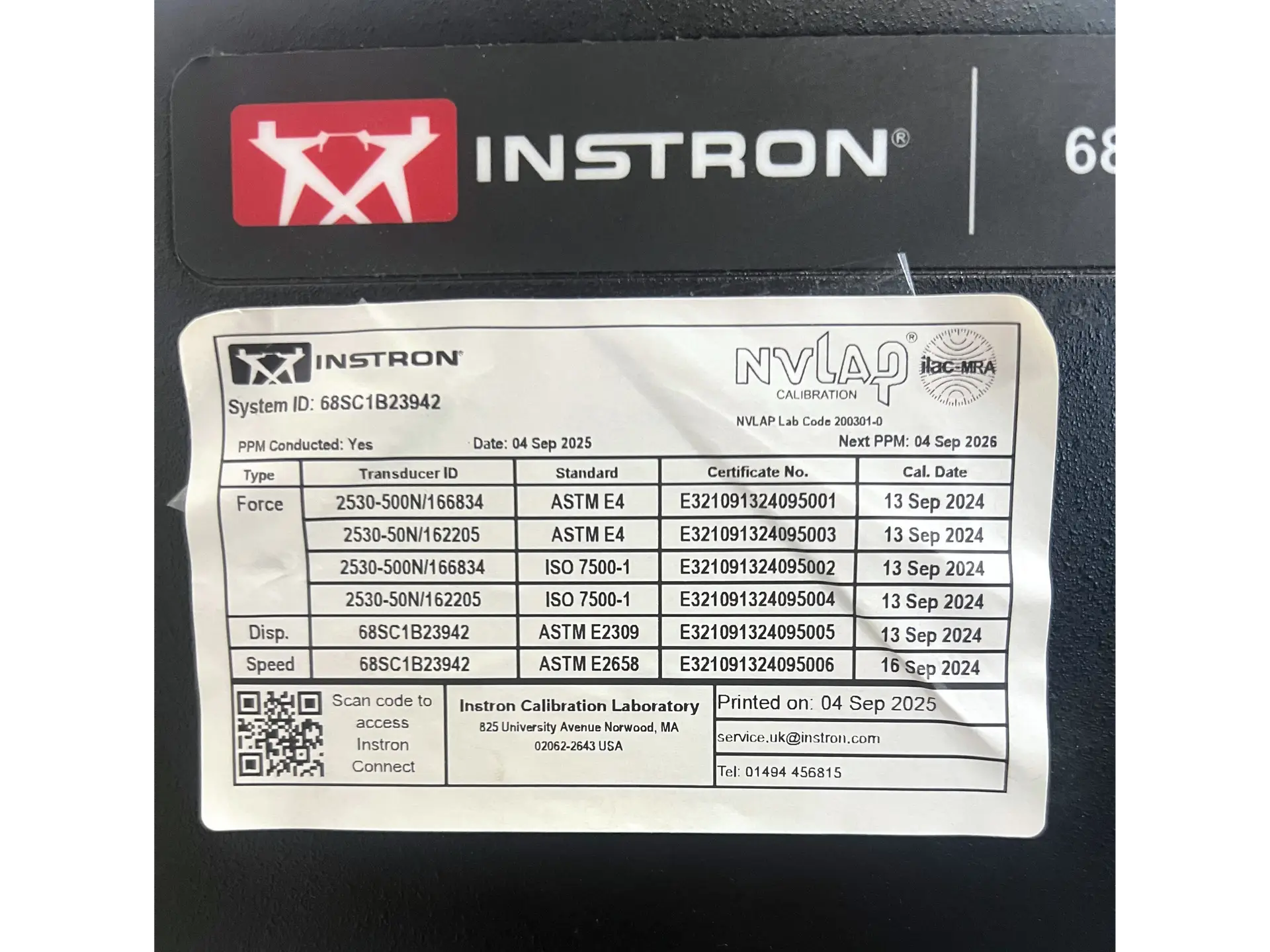 14 Instron 68SC-1 Tensile Tester