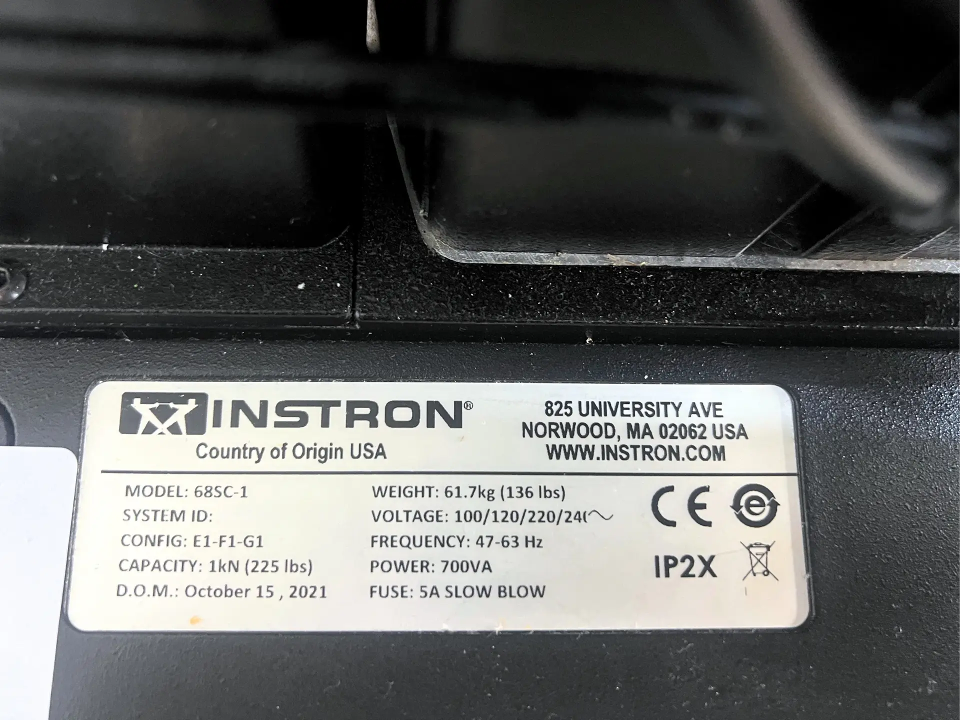 15 Instron 68SC-1 Tensile Tester
