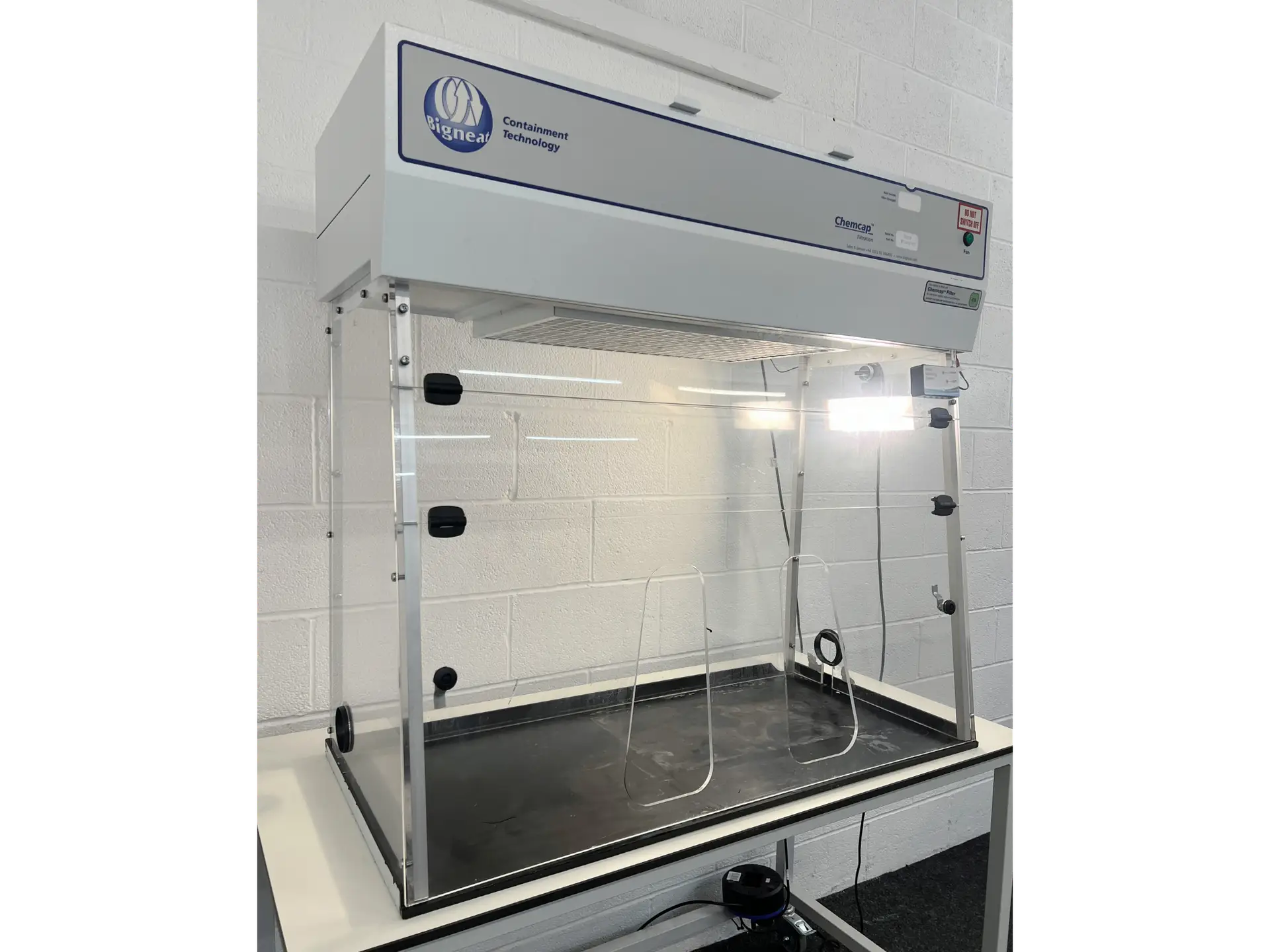 3 Bigneat Chemcap Clearview Ductless Fume Cabinet