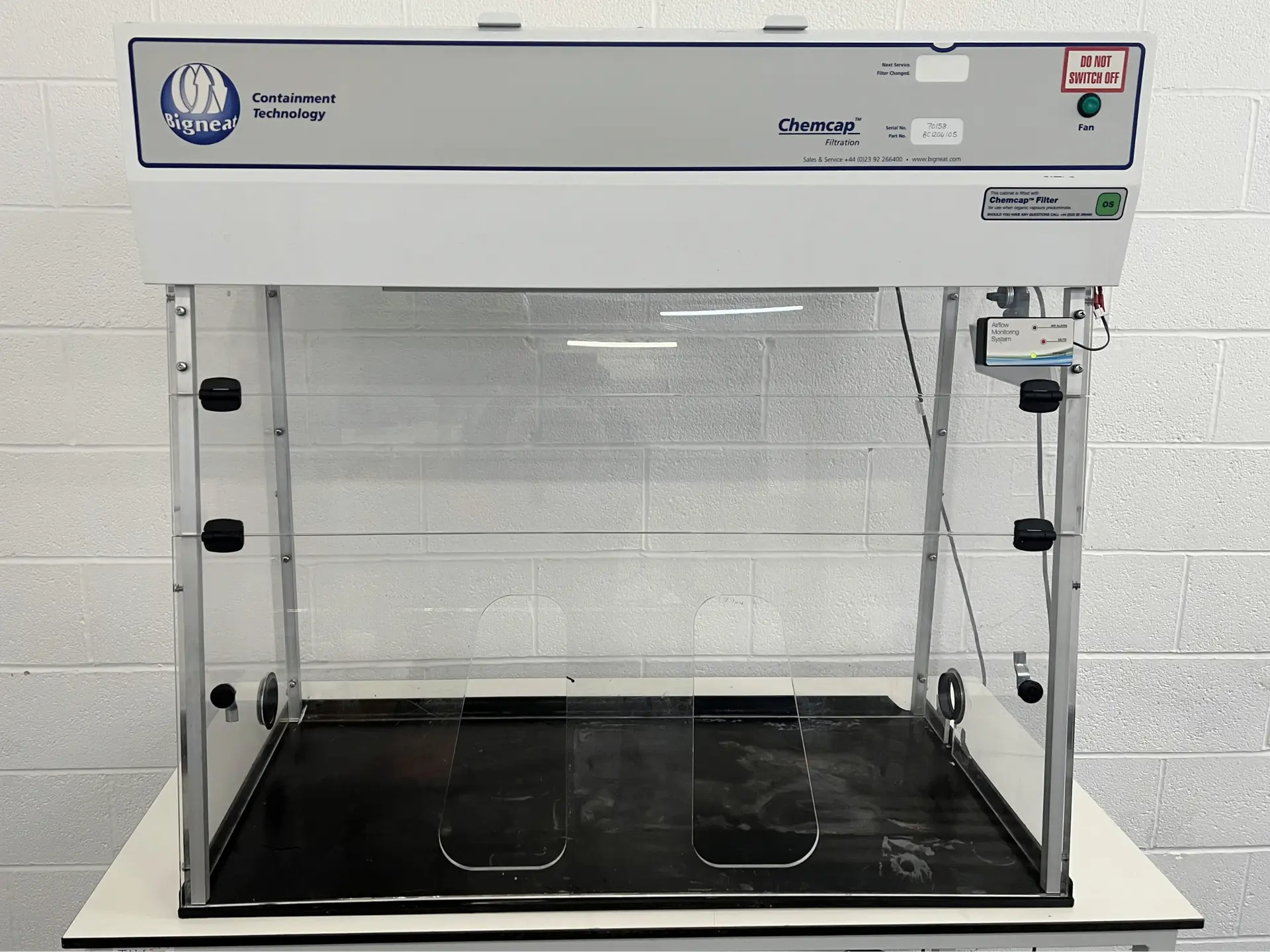 4 Bigneat Chemcap Clearview Ductless Fume Cabinet